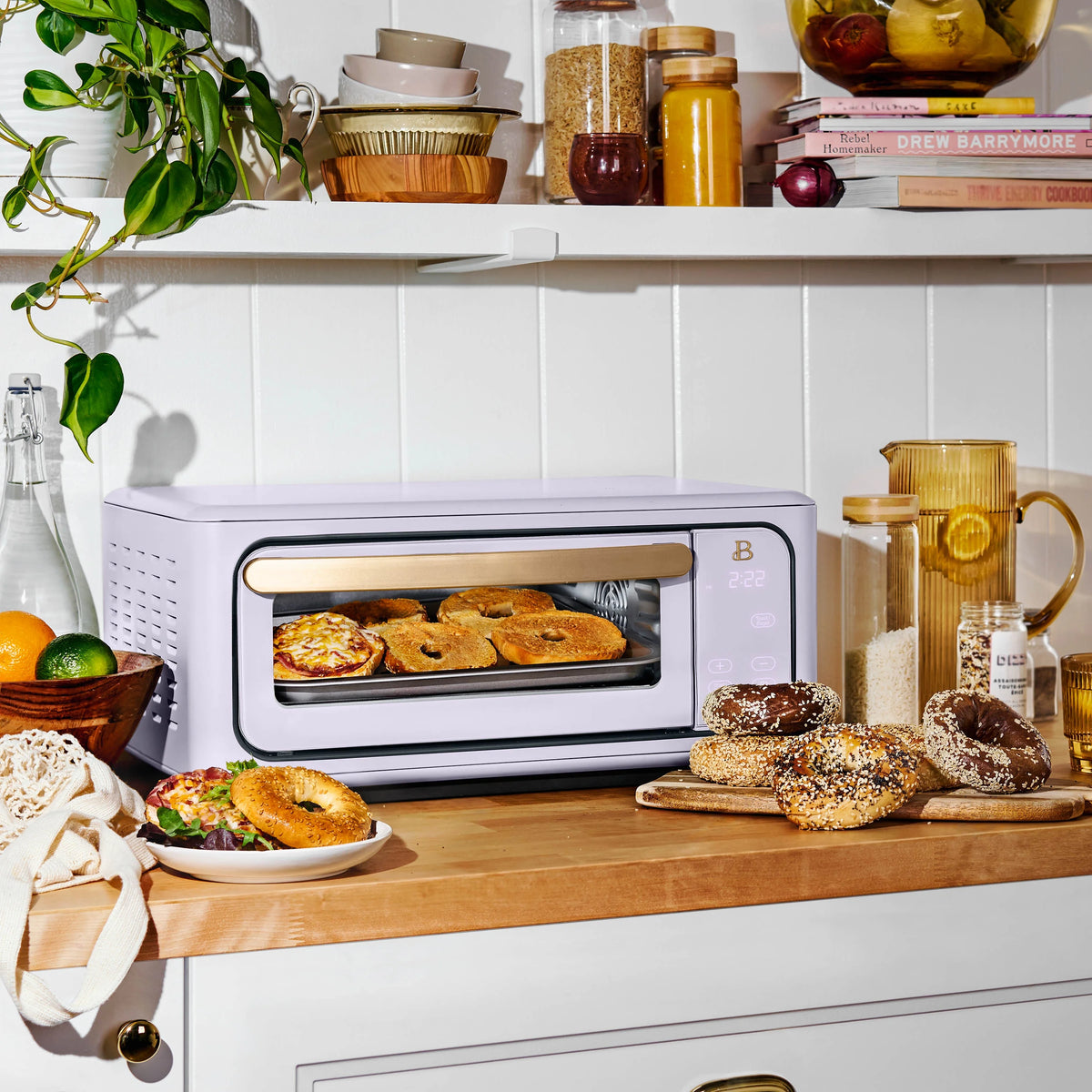Beautiful Infrared Air Fryer Toaster Oven, 9-Slice, 1800 W, White Icing by Drew Barrymore