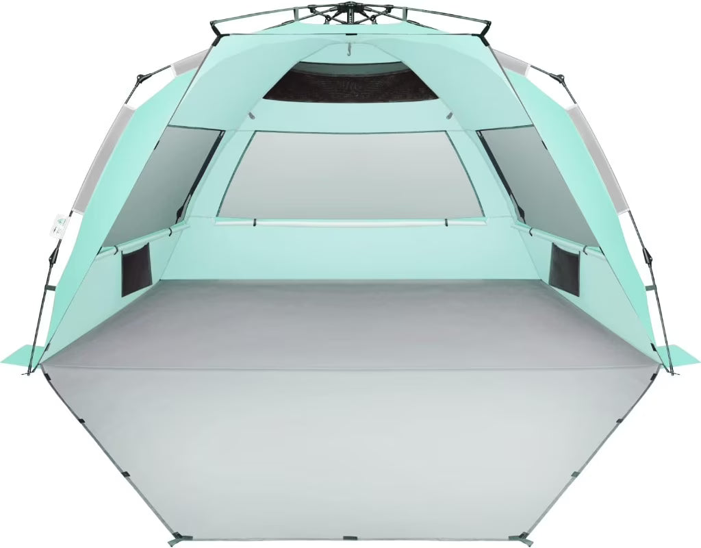 Large Pop Up Beach Tent Sun Shelter for 5-6 Person Portable Sun Shade Instant Tent