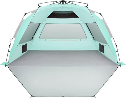 Large Pop Up Beach Tent Sun Shelter for 5-6 Person Portable Sun Shade Instant Tent