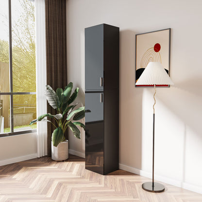 Slim Tall Storage Cabinet,Pantry Cabinet with Doors Shelves Small Space for Kitchen Living Room Bathroom