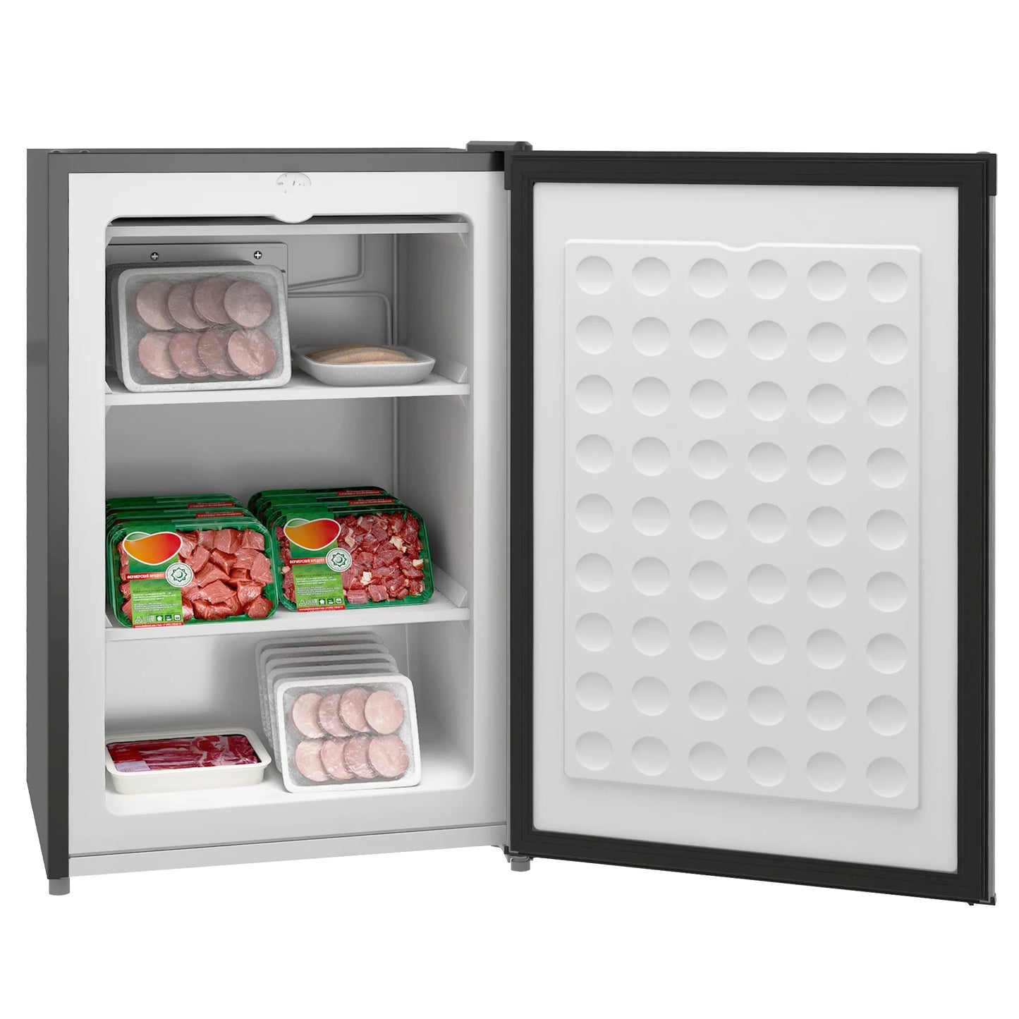 HOMCOM 3 Cu Ft Mini Freezer, Reversible Door, Under Counter Freezer, Black