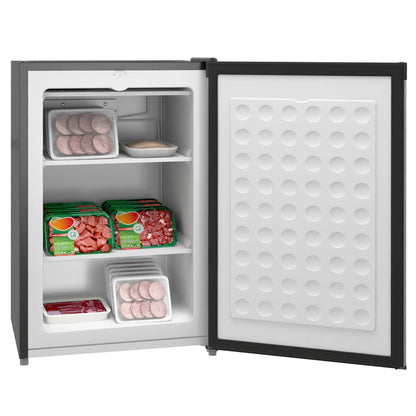 HOMCOM 3 Cu Ft Mini Freezer, Reversible Door, Under Counter Freezer, Black