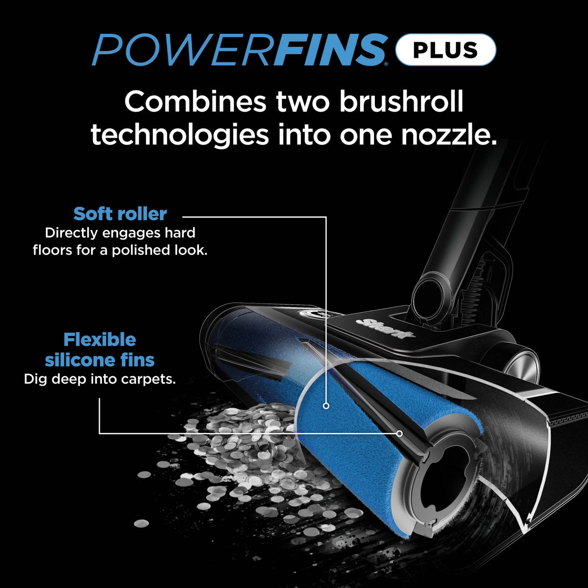 Shark® Cordless Pro Stick Vacuum with Clean Sense IQ Technology, Power Fins PLUS Brushroll, Crevice Tool Included, HEPA Filtration, IZ540H