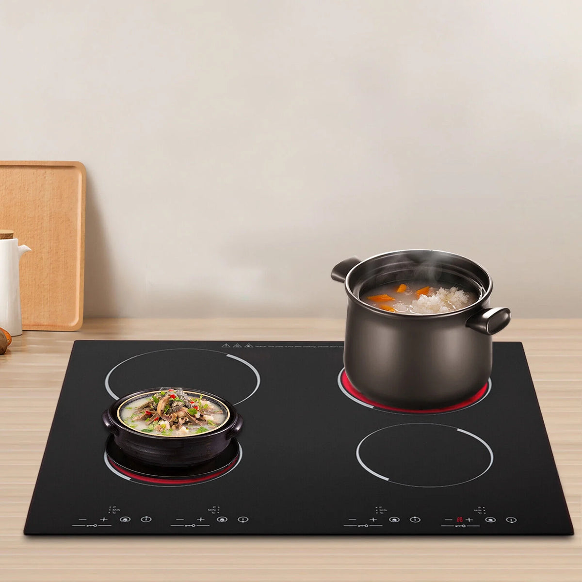 4-Burners Electric Ceramic Cooktop Built-in Cooktop Stove Ceramic Cooking Stove for kitchens, cabins