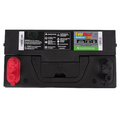 EverStart Maxx Lead Acid Marine & RV Deep Cycle Battery, Group Size 29DC - 12 Volt - 845 Marine Cranking Amps