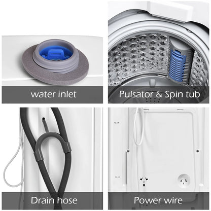Costway Full-Automatic Laundry Wash Machine Washer Spinner Drain Pump