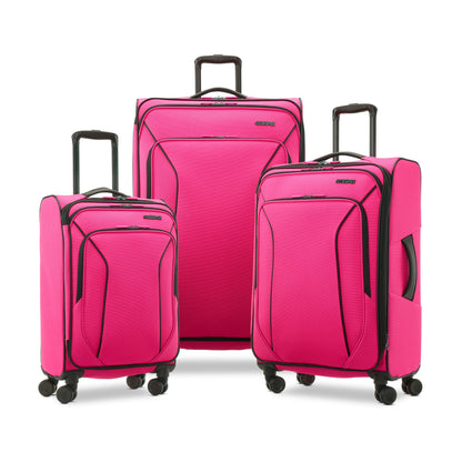 American Tourister X-Lite 3-Piece Luggage Set with Spinner Wheels - Light Grey
