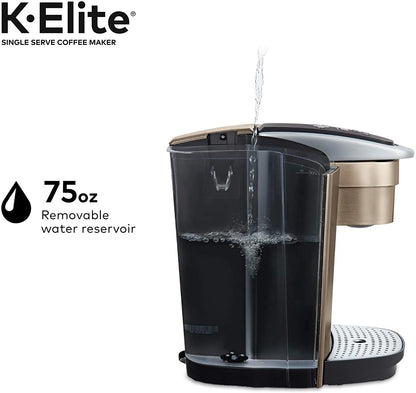 Keurig K-Elite Coffee Maker, Single Serve K-Cup Pod Coffee Brewer, With Iced Coffee Capability, Brushed Slate