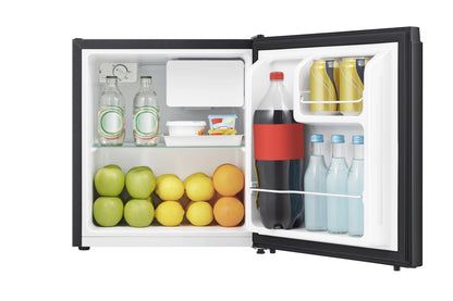 Hisense 1.6 Cu ft Single Door Mini Fridge, Black, Energy Star, 1 Year Warranty, WMS017M6XBE New