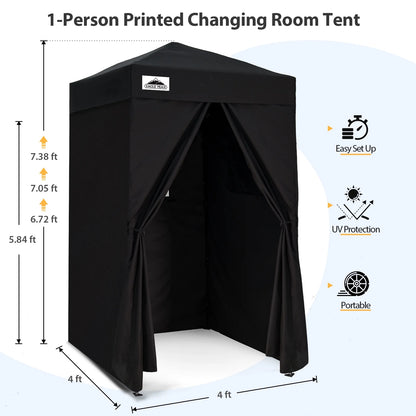 EAGLE PEAK Flex Ultra Compact 4 ft x 4 ft Pop-up Changing Room Canopy, Portable Privacy Cabana