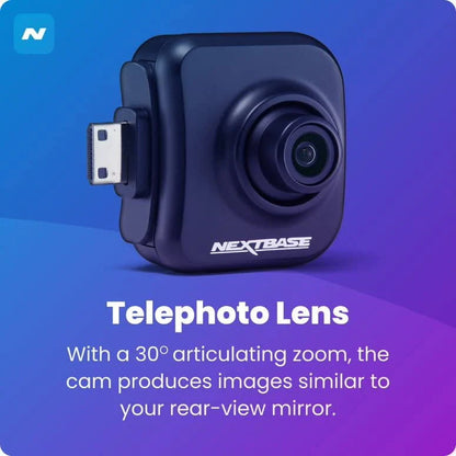 Nextbase 222X Compact Dual Dash Cam Front & Rear 2.5" HD IPS Screen, 1080p Full HD, 6 Layer Lens, Black, 0.17 lbs assembled.
