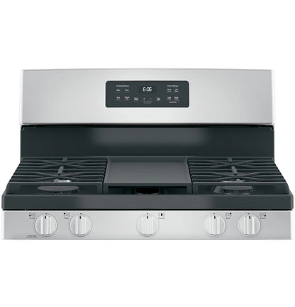 GE? 30" 5.0 cu. ft. Free-Standing Gas Range in Stainless Steel