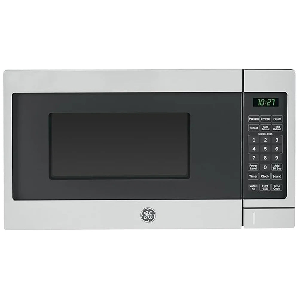 GE GCST07N1WSS Countertop Microwave Oven 700-watt Compact 0.7 Cu Ft Stainless Steel Bundle with 2 YR CPS Enhanced Protection Pack