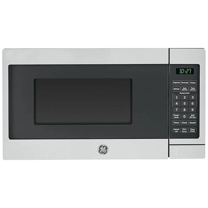 GE GCST07N1WSS Countertop Microwave Oven 700-watt Compact 0.7 Cu Ft Stainless Steel Bundle with 2 YR CPS Enhanced Protection Pack