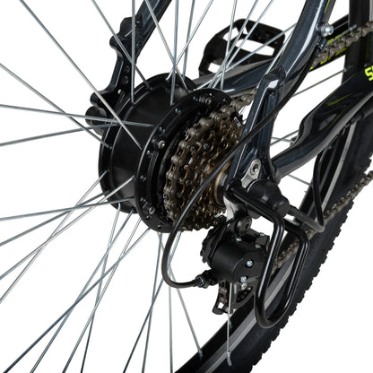 Hyper Bicycles 26" 36V Electric Mountain Bike for Adults, Pedal-Assist, 250W E-Bike Motor, Black