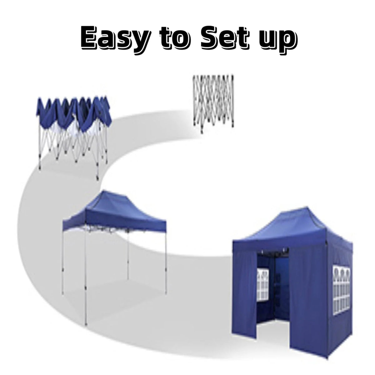 COBIZI 10x15 Heavy Duty Pop up Canopy Tent with 4 Sidewalls,Outdoor Waterproof Canopy Tent Event Shelter for Parties, Commercial-Series, Blue