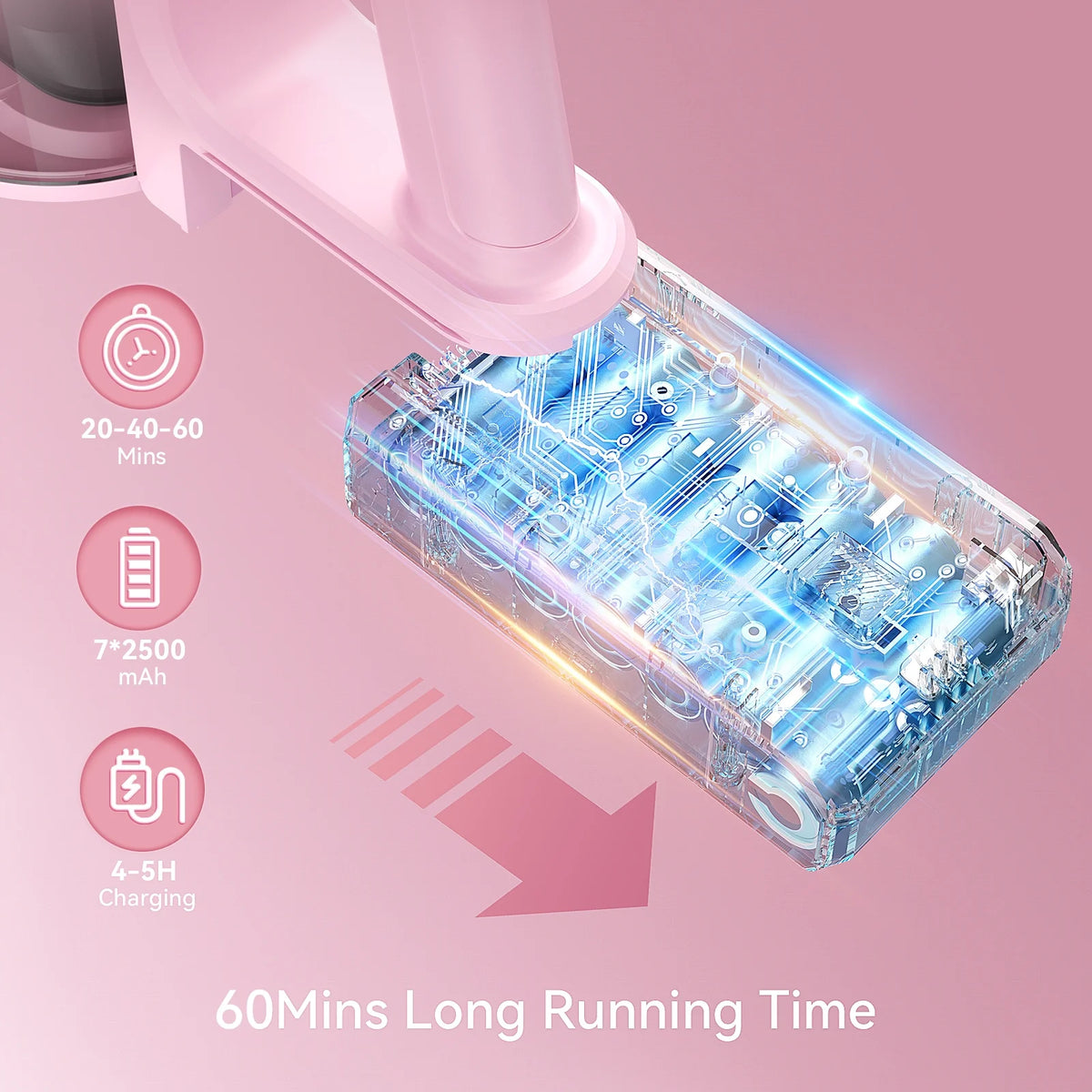 YOMATECH Cordless Vacuum Cleaner, 30Kpa/365W Powerful Stick Vacuum, 6 in 1 Lightweight Vacuum Cleaners for Home Hardfloor Carpet Pet Hair