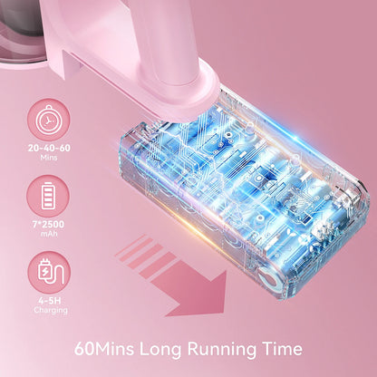 YOMATECH Cordless Vacuum Cleaner, 30Kpa/365W Powerful Stick Vacuum, 6 in 1 Lightweight Vacuum Cleaners for Home Hardfloor Carpet Pet Hair