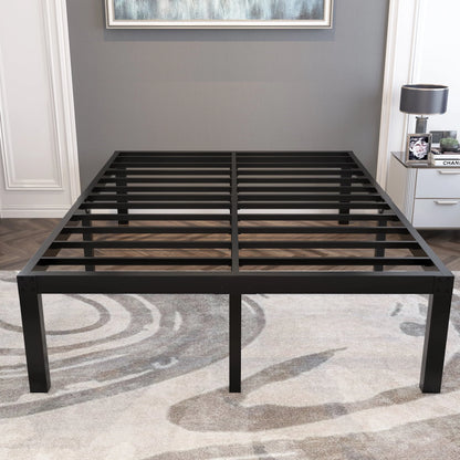 yookare 18" 4000lbs Heavy Duty Platform Metal Bed Frame, Queen