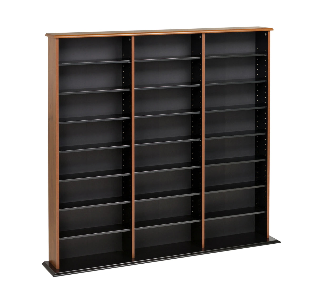 Prepac 51" Triple CD DVD Wall Media Storage Rack in Black