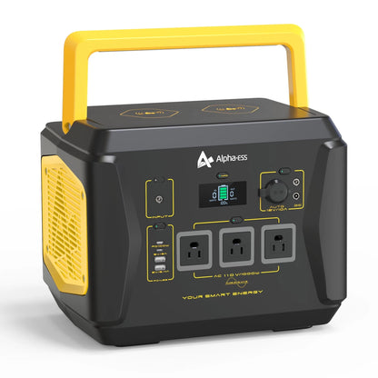 AlphaESS Portable Power Station 1000W, 1036Wh Solar Generator with 1000W AC Outputs (2000W Peak), Backup Power for Outdoor Camping, Home Use, Emergency