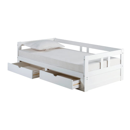 Melody Twin to King Extendable Day Bed with Storage White