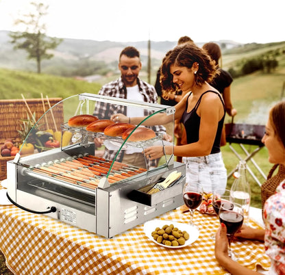 ROVSUN 1050 W 18 Hot Dog Capacity Commercial Hot Dog Roller Grill