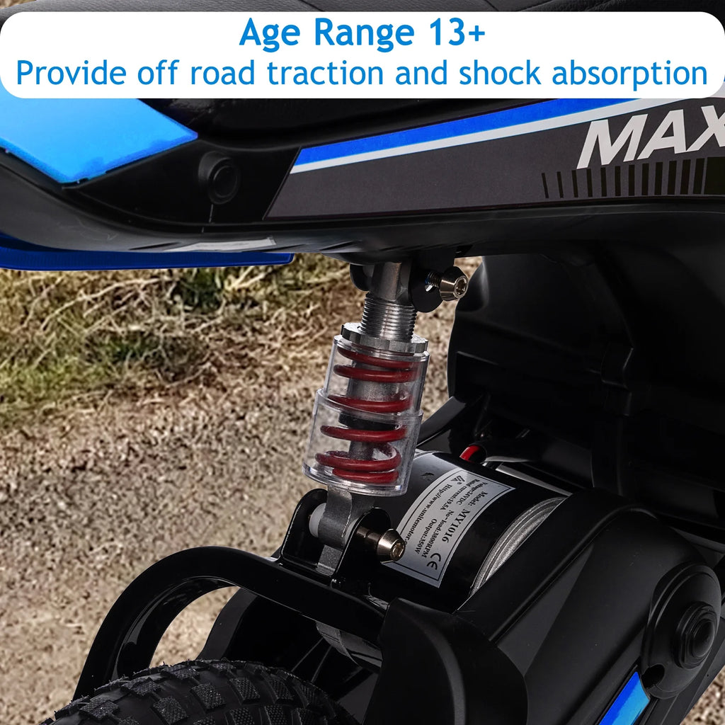 Kids Electric Dirt Bike,Electric-Powered Bike,2 Speed Settings,14.29 MPH Max,All-Terrain Electric Motorcycle for Ages 6-12,High-Speed Electric Dirt Bike for Kids,24V 350W