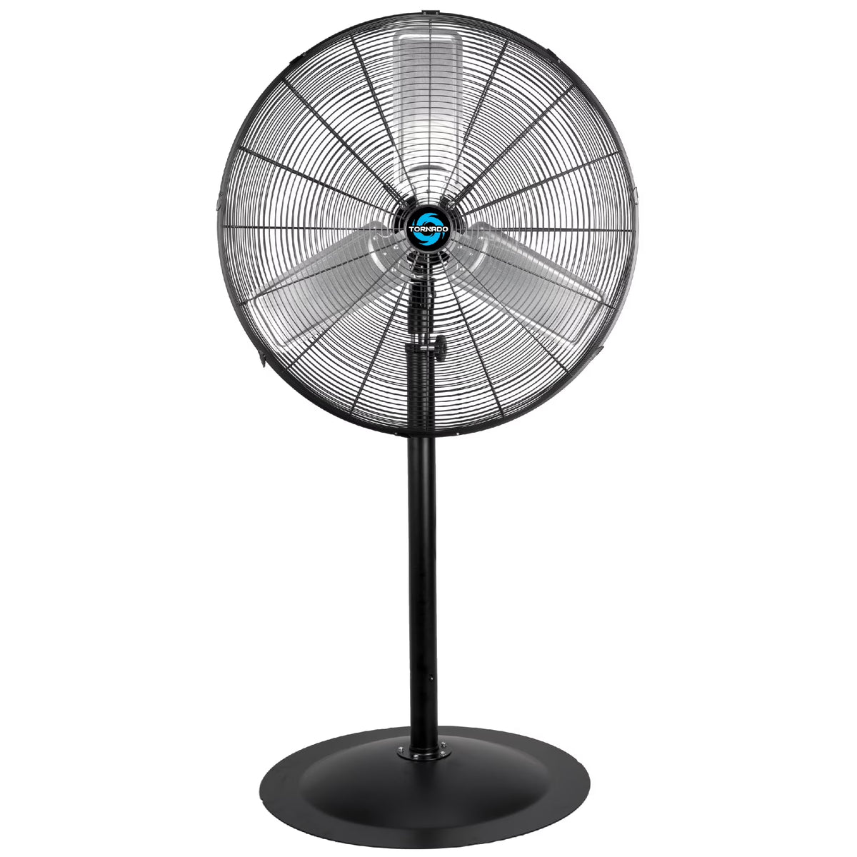 Tornado - 20 Inch High Velocity Metal Oscillating Pedestal Fan - Commercial, Industrial Use Water-Resistant