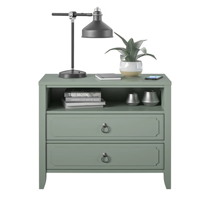 Her Majesty 2 Drawer Nightstand, Mustard Yellow