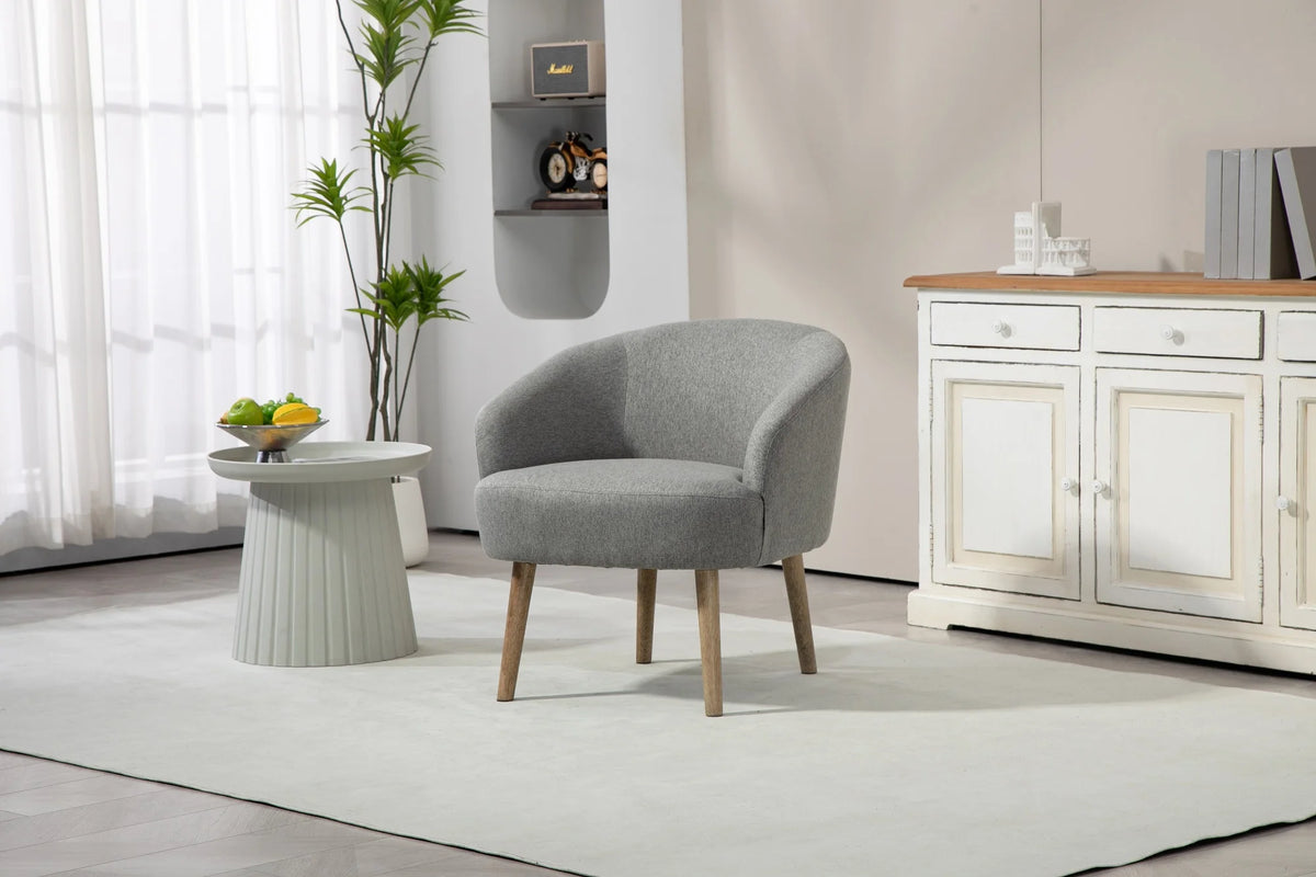 Mainstays Curved Textured Accent Chair, Beige