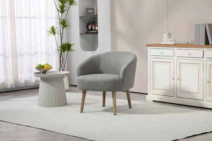 Mainstays Curved Textured Accent Chair, Beige