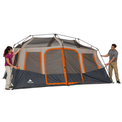 Ozark Trail 10-Person Instant Cabin Tent �C 2-Room Family Camping Tent with Rainfly