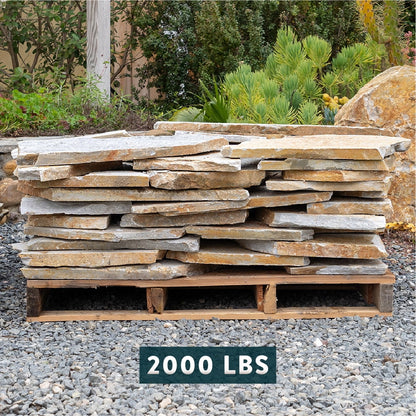 Flagstone Patio Pavers, Natural Stepping Stone, Driveway & Walkway Rock