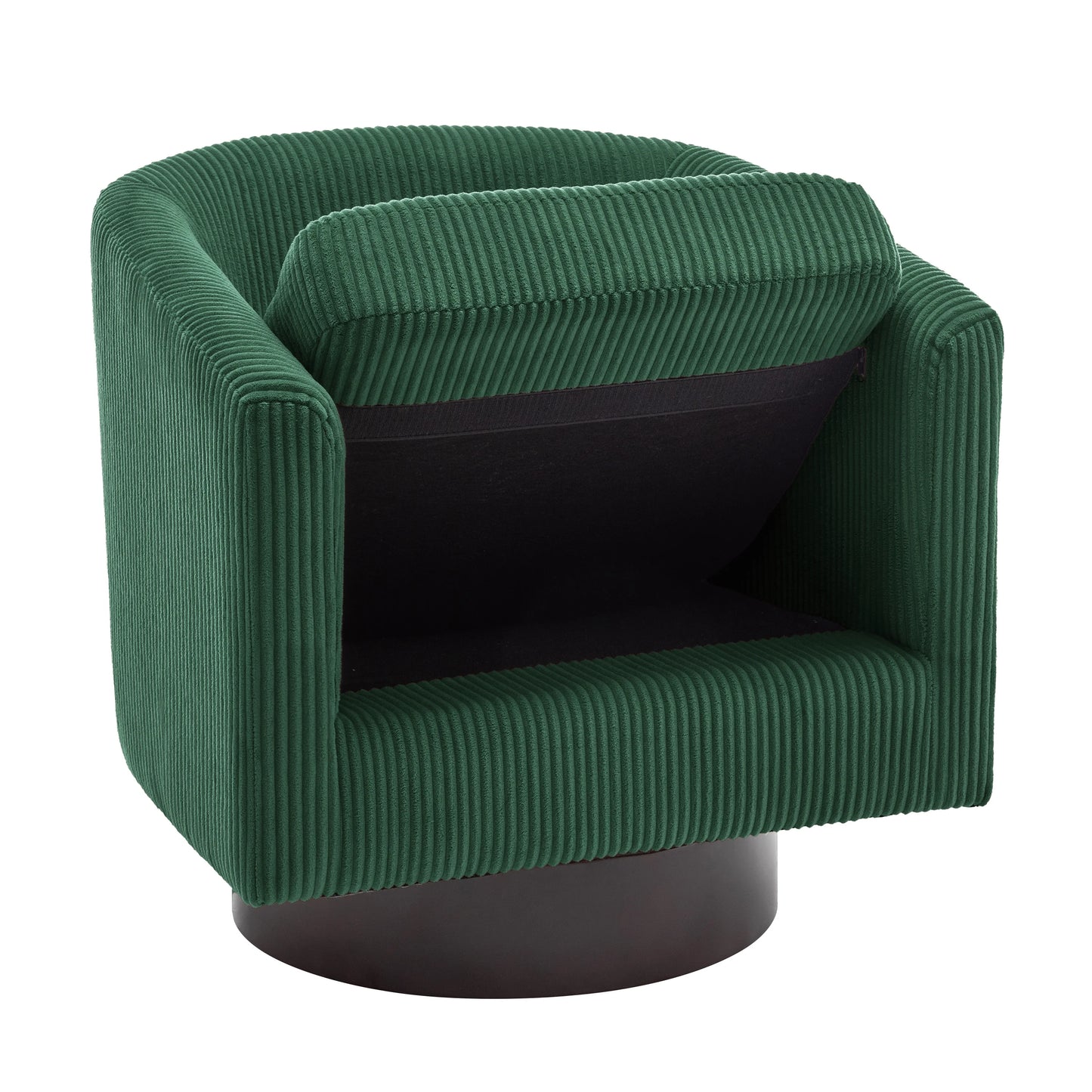 UIXE Swivel Accent Chair, Upholstered Fabric Barrel Chair for Living Room, Small Single Sofa Bedroom Reading Seat, Light Gray