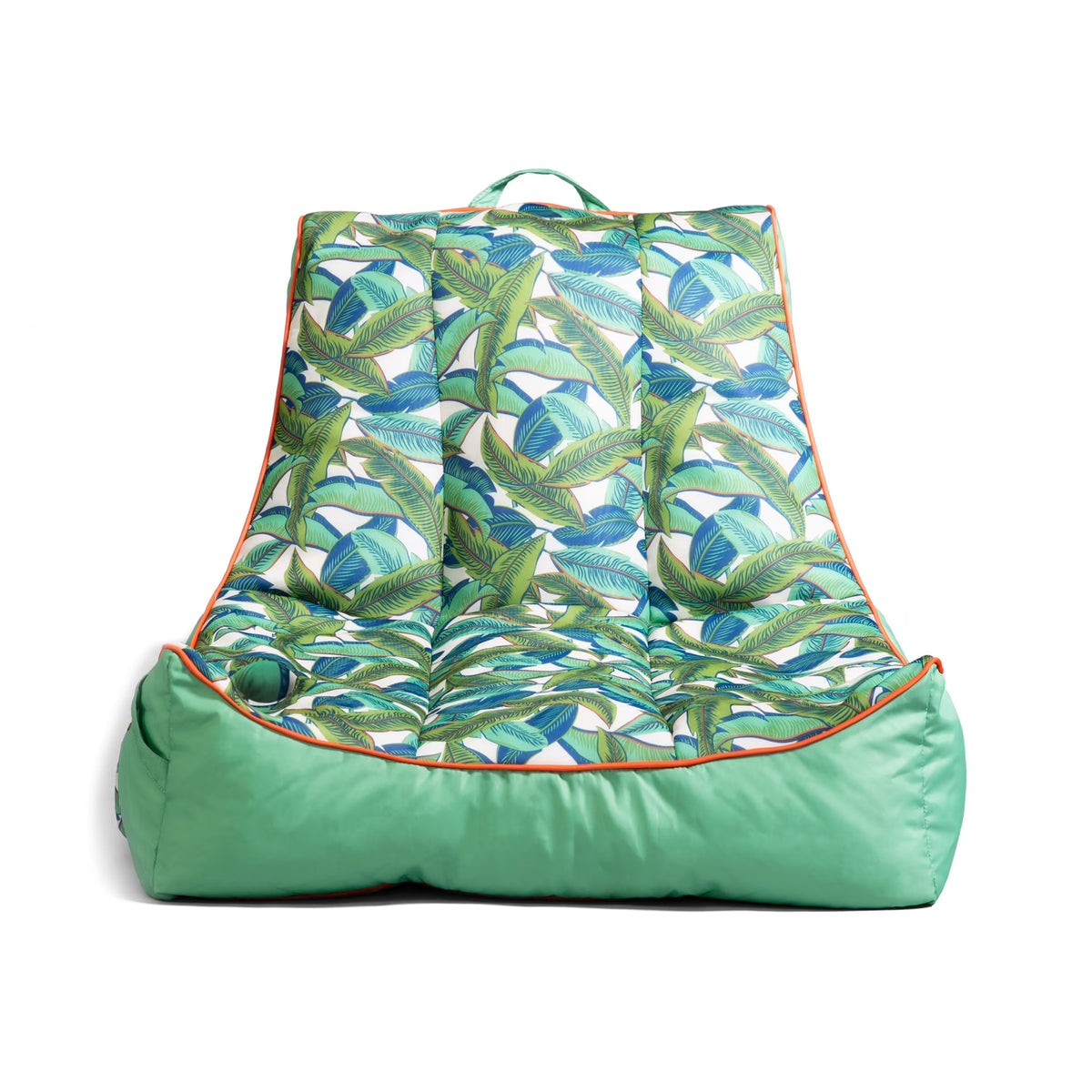 Big Joe Captain's Float No Inflation Needed Pool Lounger with Drink Holder, Tropical Hibiscus Aqua Double Sided Mesh, Quick Draining Fabric, 3 feet