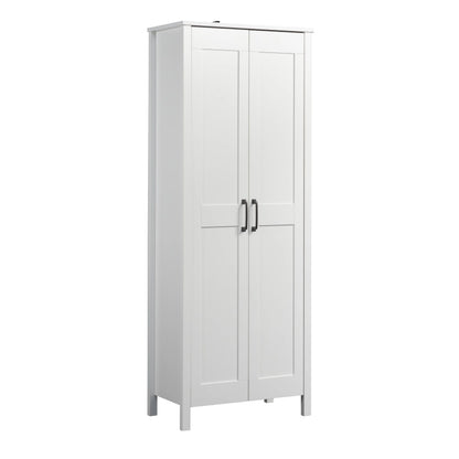 Sauder Two-Door Storage Cabinet, White Finish