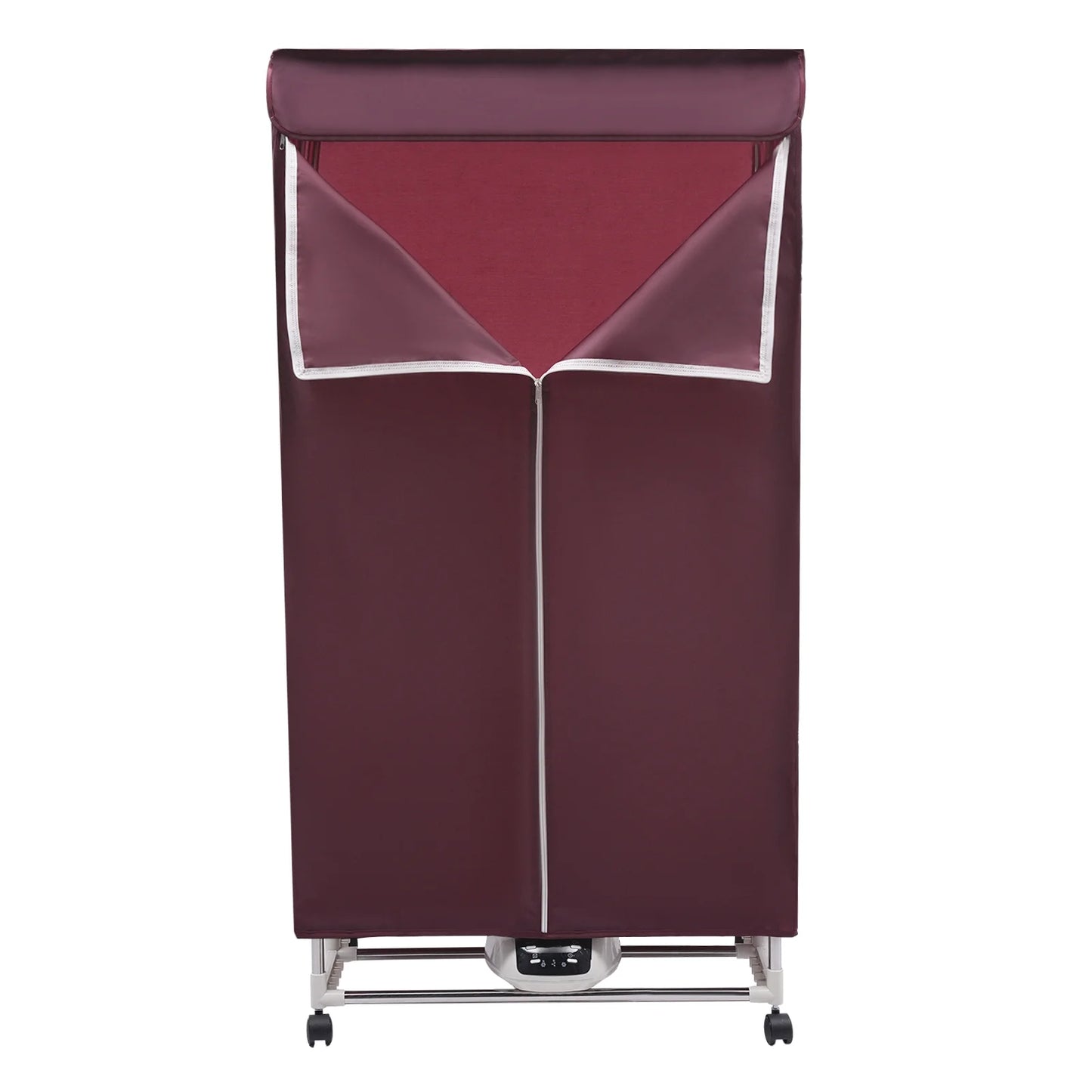 110V Wine Red Clothes Dryer Portable Travel Mini Dryer Machine 1200-1500W Electric Dryer For Homes, Apartments