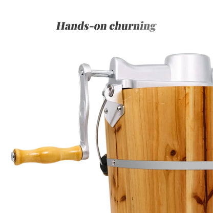 Elite Cuisine EIM569  6Qt. Old Fashioned Pine Bucket Electric/Manual Ice Cream Maker