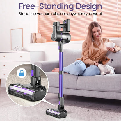 YOMATECH Cordless Vacuum Cleaner, 30Kpa/365W Powerful Stick Vacuum, 6 in 1 Lightweight Vacuum Cleaners for Home Hardfloor Carpet Pet Hair
