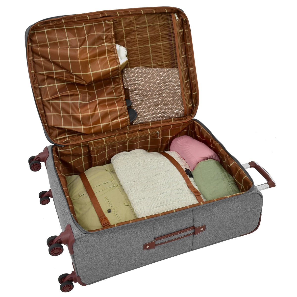 London Fog Westminster Grey 29" Expandable Spinner Upright Luggage