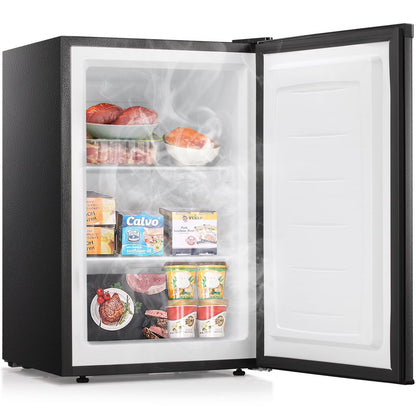 LHRIVER 7.0 cu. ft. Chest Deep Freezer with Adjustable Temperature, Free Standing Top Open Door Compact Freezer with 3 Removable Basket for Kitchen, Home, Bar, Garage, Office