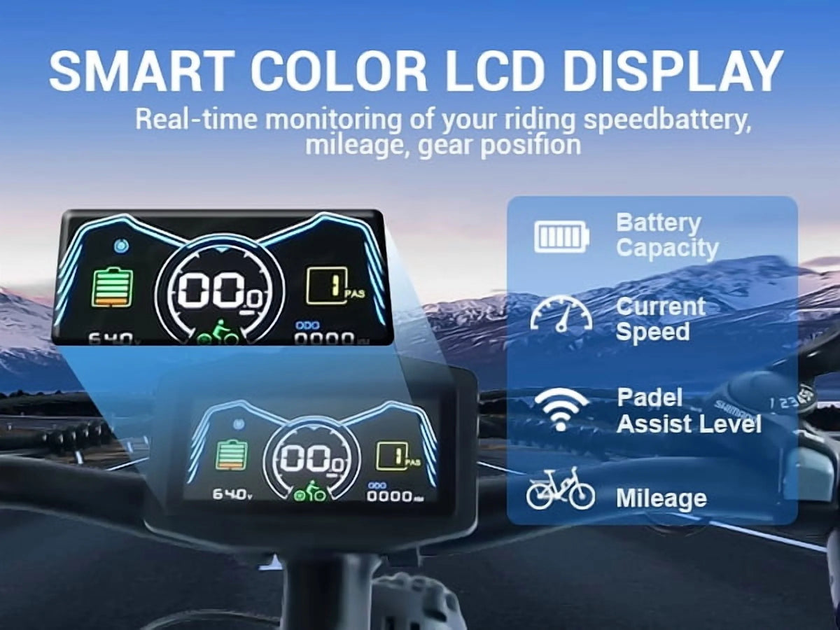 60V 25AH Battery Electric Bike for Adults,5000W Peak Dual Motor Ebike,AWD 21-Speed 50MPH Mountain Snow E-Bike with 26" x 4.0 Fat Tire, Long Range Mountain Dirt Bike for Off-Road Snow Sand