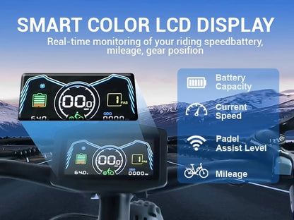 5000W (Peak) Electric-Bike for Adults, 60V 25AH Battery Electric Motorcycle, Dual-Motor-Ebike 50MPH Ebike, 26*4.0 Fat Tire Electric-Bicycle, AWD 21-Speed Mountain Bike for All-Road UL 2849