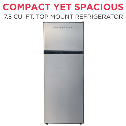 Frigidaire 21 in. 7.5 Cu. ft. Retro Refrigerator, Standard Door Style, Stainless Look - New