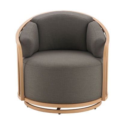 Better Homes & Gardens Lillian Swivel Birdcage Accent Chair, Cream Linen