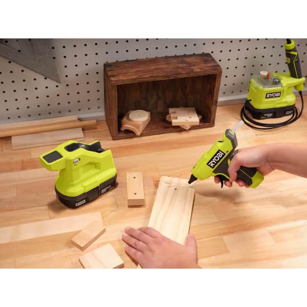 ONE+ 18V Cordless Compact 3-Tool Combo Kit with Glue Gun, Area Light, Bluetooth Speaker (Tools Only)