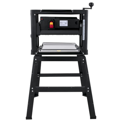 VEVORbrand 12.5" Thickness with detachable stand, Foldable Wood Planer 1500W Thickness Woodworking 315"/min Feed Rate Double Cutter Benchtop Thickness Planer with Dust Exhaust Interface Stand