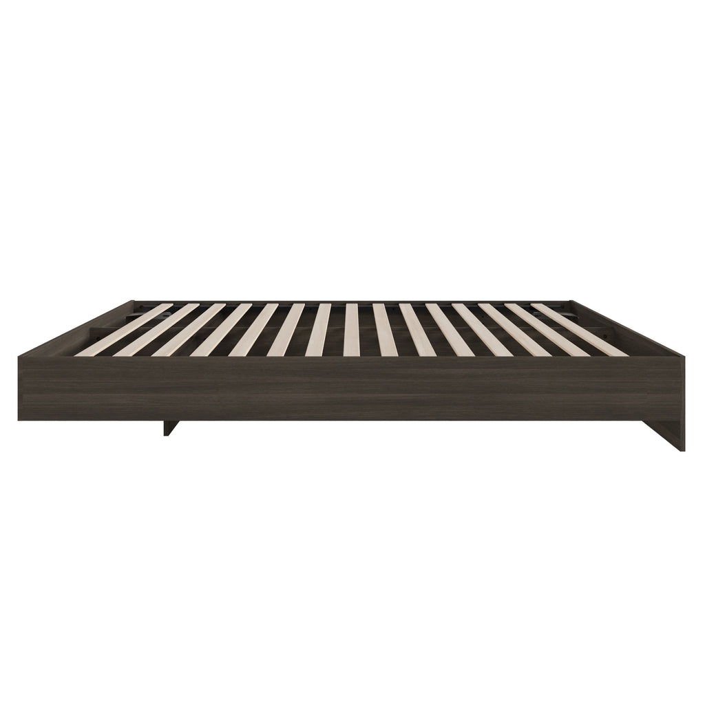 Nexera Full Size Platform Wood Bed Frame, Walnut