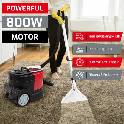 Carpet and Upholstery Extractor Cleaning Machine, Powerful 1.07 HP Motor, 3.7-gal Tank